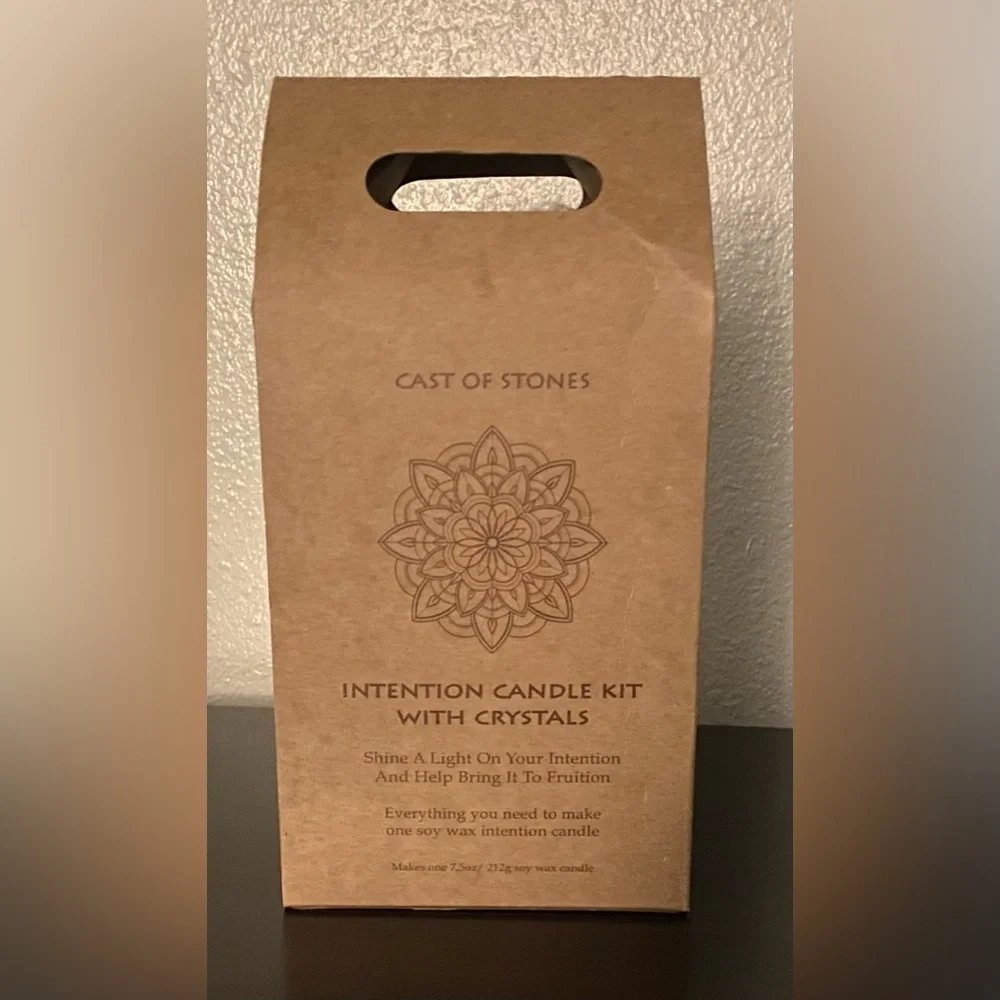 Cast of Stones Intention Candle Kit with Crystals | DIY Soy Candle Making Set
